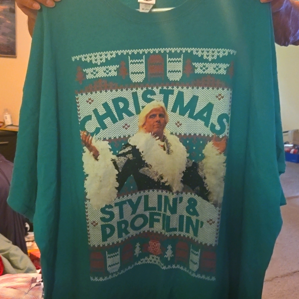Authentic WWE 4XL Ric Flair Holiday shirt